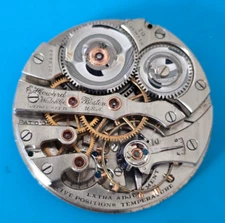 VINTAGE 16 SIZE 19 JEWEL KEYSTONE HOWARD SERIES 5 MODEL 1907 POCKET WATCH PARTS