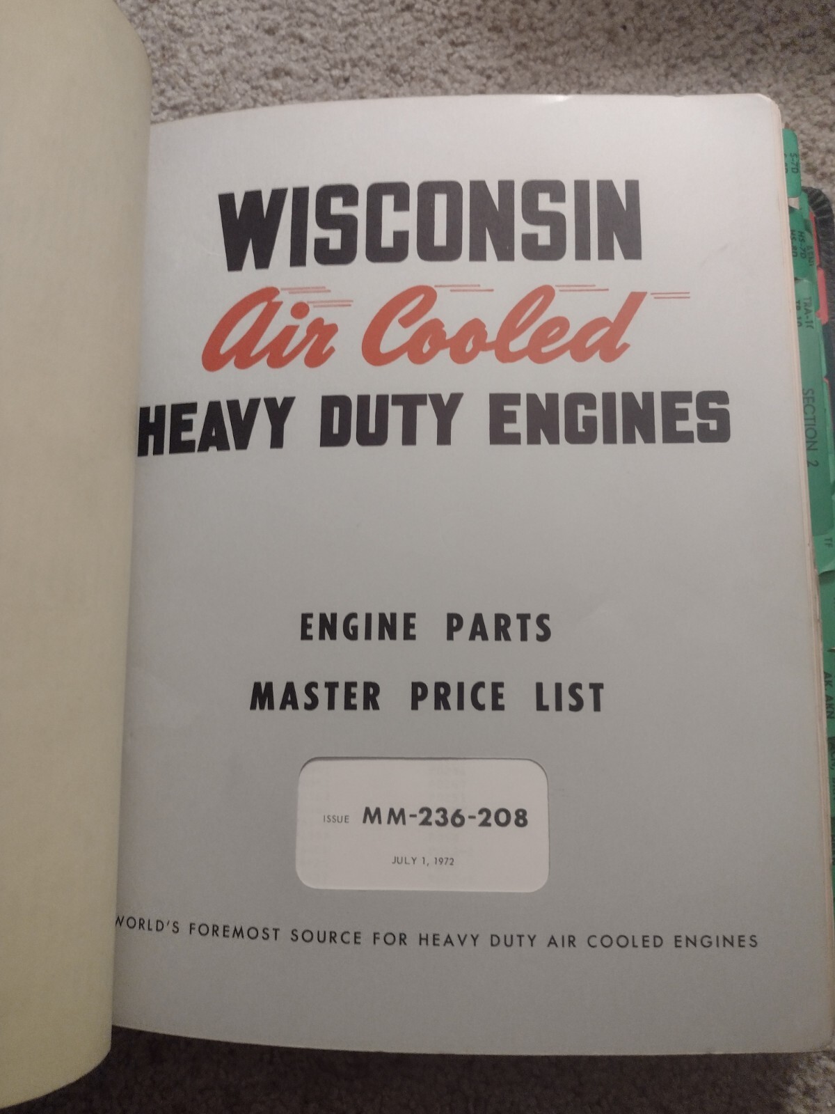 Vintage Wisconsin Air Cooled Engines Master Catalog eBay