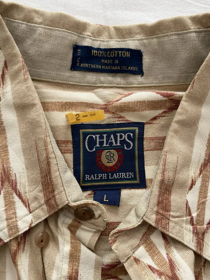 VTG Ralph Lauren Chaps Aztec Button Down Long Sleeve Shirt WPL 125 Men’s Large - Image 2 of 4