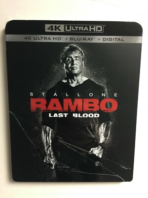 Rambo Last Blood (4K UHD Blu-ray/Blu-ray, Digital HD, 2019) NEW w/slipcover