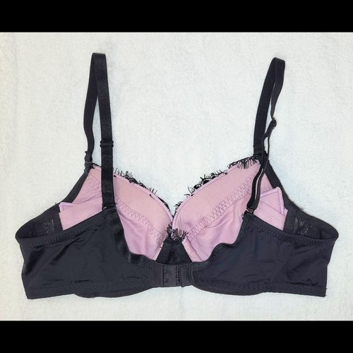 USED Women's The Little Bra Company "Stephanie" 38A DUSTY LILAC BLACK Padded Bra - Picture 6 of 12