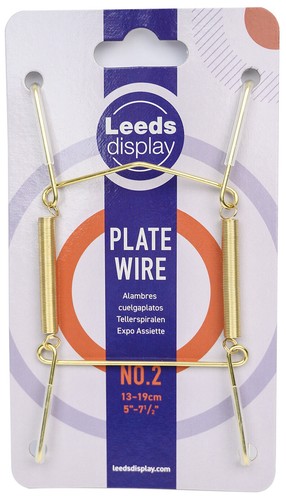 Leeds Display No.2 Brass Wire Plate Hanger 13-19cm 5" to 7.5" NEW! - 第 1/4 張圖片