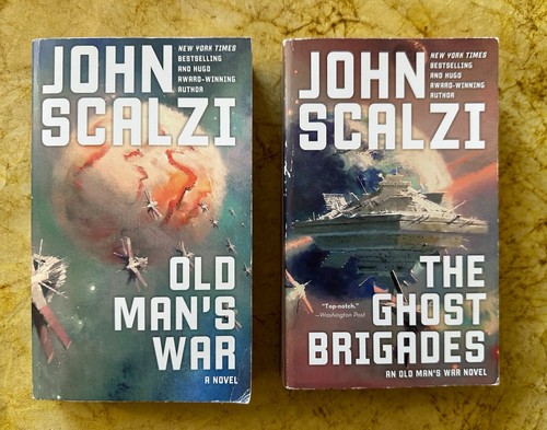 JOHN SCALZI Old Man’s War / The Ghost Brigades 2007 2 Mass Market Paperback Lot