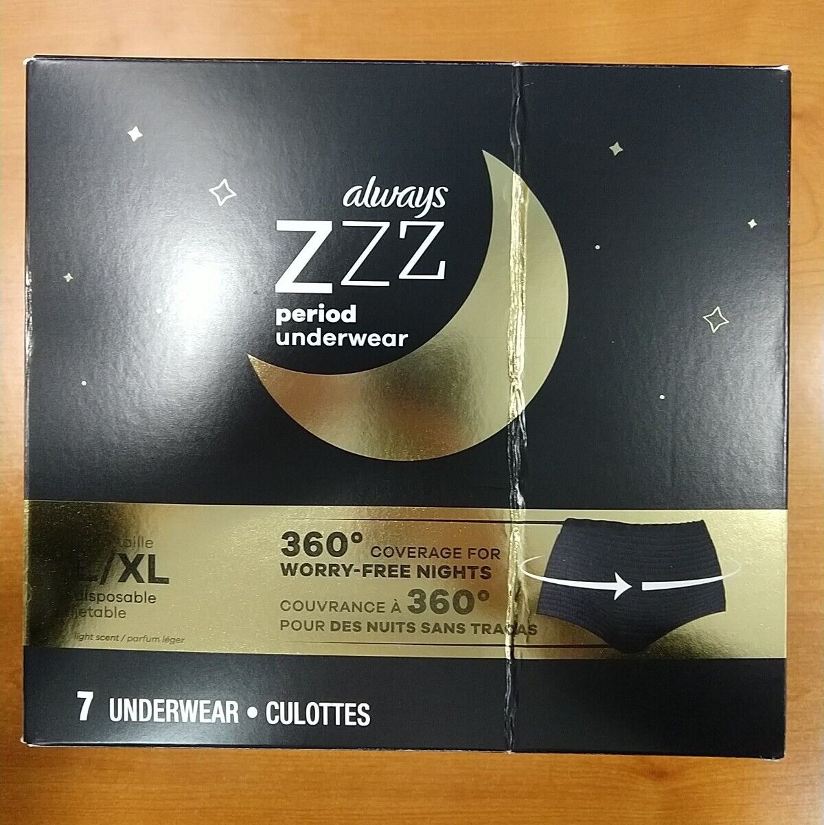 Always Zzz Period Underwear L/XL 7’s