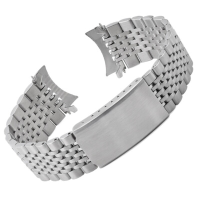 High Quality 9 Beads Stainless Steel Arc Watch Strap 18/20/22mm Metal Bracelet