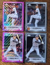 2022 Topps Chrome Update Pink Wave Refractor Kyle Bradish & Adam Haseley & Base.