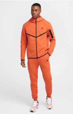 Nike Tech Windrunner Full Zip Hoodie Sz Large Vintage Coral/Black