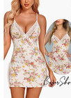 Sexy Side High Cut Babydoll Lingerie Womens Lace Trim Sleep Dress Chemises Gowns — photo 2