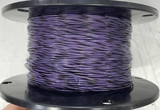 Anixter 1213-22/19-70 Hook-Up Wire MIL-W-16878/4, 22 AWG, 19/34, Pur/Blk, 1000ft