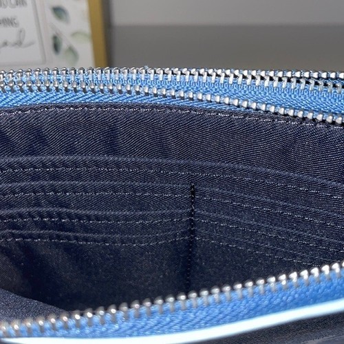 ๐ผ๐ฆ Coach C4126 ๐ผ๐ฆ Denim Double Zip Credit Card Wallet Wristlet Bag ๐ผ D10 - Picture 11 of 11