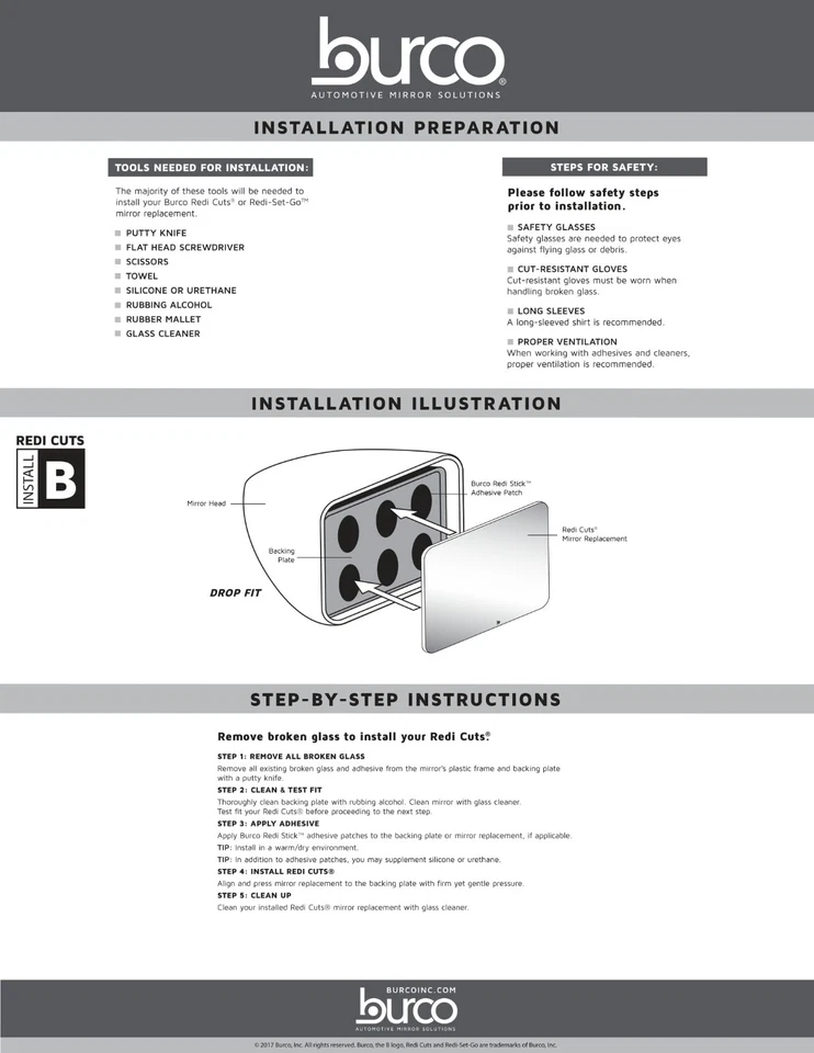 New Flat Left Power Replacement Mirror For 01 Acura MDX W/O Backing Plate - Image 4 of 4