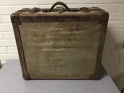 トランク　ビンテージ VTG NEVERBREAK TRUNK L. GOLDSMITH & SON PRIMITIVE STEAMPUNK