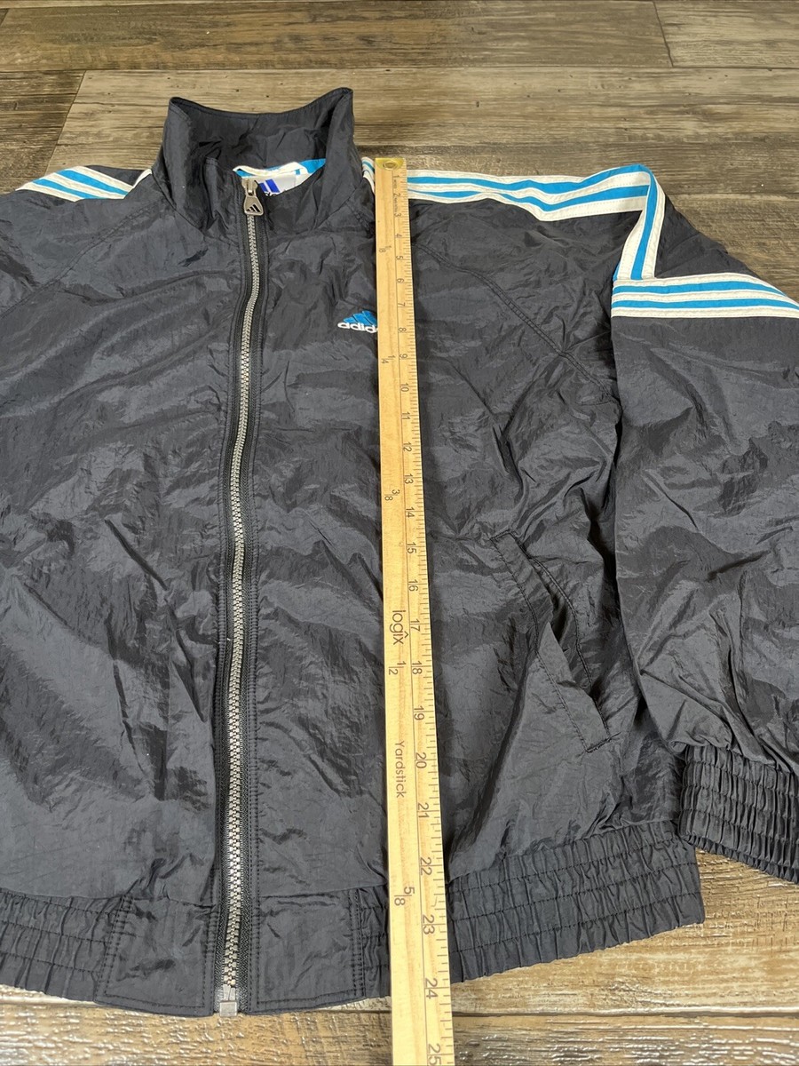 VINTAGE Adidas Tracksuit Mens Medium Blue White WarmUp Zip VINTAGE Adidas Tracksuit Mens Medium Blue White WarmUp Zip