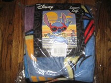 DISNEY LILO  STITCH CHILLIN Stitch Surfing THROW BLANKET 48 x 60" New 