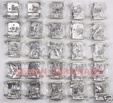 Lot of 30 Pairs (60pcs) Self Closing 3/8"   INSET  Cabinet Hinges - Satin Nickel