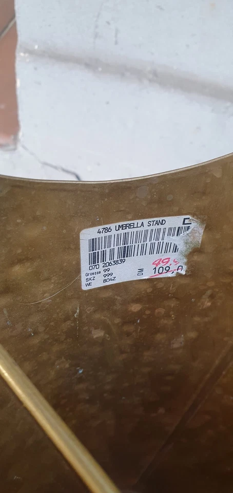 Regenschirmständer Mid Century Design. 60er. Messing. Umbrella stand. Noch... - Bild 3 von 3