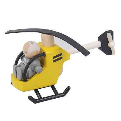 PlanToys Plan City Helicopter With Pilot - Wooden Toy Vehicle For Ages 3+ - View #9
