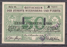 Nuremberg and Fürth - cities - 50 Mark - Geiger 388.04 - III - designed Stpl Large