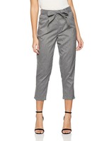 6, Grey (mid Grey), Look Women's Pinstripe Tie Waist Trousers 6, Grey (mid Grey), Look Women's Pinstripe Tie Waist Trousers