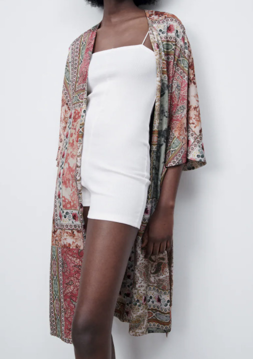 Купить ZARA NEW WOMEN REVERSIBLE PRINTED KIMONO JACKET PATCHWORK на Аукцион  из Америки с доставкой в Россию, Украину, Казахстан
