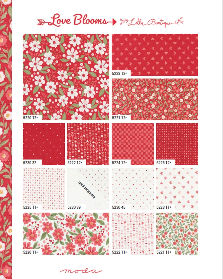 Love Blooms Moda Layer Cake 42 100% Cotton 10" Precut Quilt Squares - Image 4 of 4
