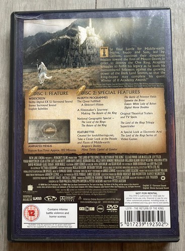 Lord of the Rings: Two Towers & Return of the King DVD (UK IMPORT PAL B) 4 Discs - Picture 6 of 12