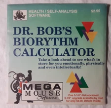 Dr. Bob's Biorythem Calculator retro 5.25" floppy disk FREE SHIPPING 94 SEE NOTE