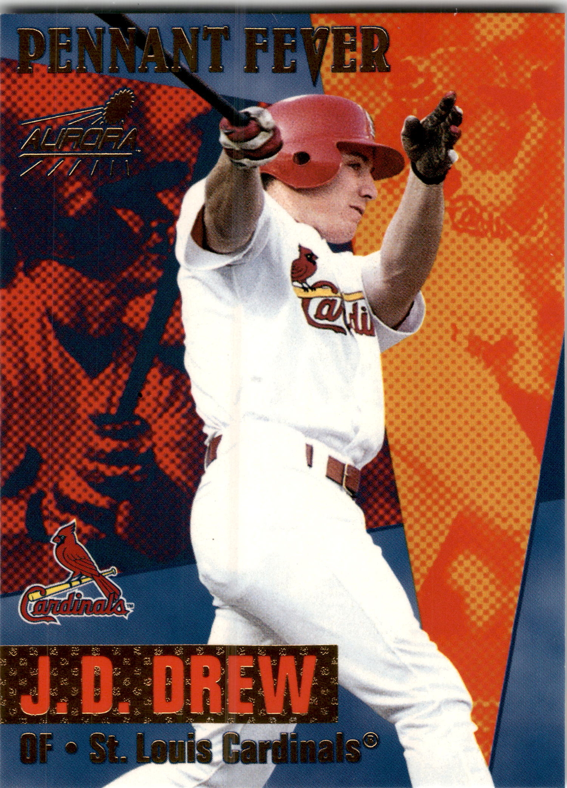 1999 Pacific Aurora #14 J.D. Drew Pennant Fever