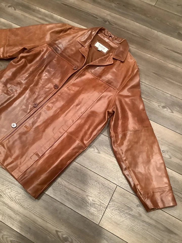INCREÍBLE Chaqueta de Cuero Wilson’s M. Julian L Tall se ajusta como XL IMPRESCINDIBLE VER Foto 3 de 4