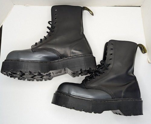 Vintage 1990er Doc Martens Made In England Air Wair Stahlkappe Damenstiefel – Größe 10,5 - Bild 14 von 16