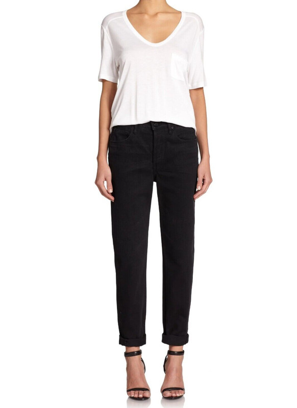 Alexander Wang black fade 003 Boy Fit 100% cotton jeans size 25 $295 NWT