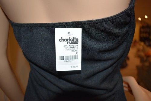 Charlotte Russe Sexy Negro Halter Cóctel Vestido de Fiesta Junior Pequeño - Imagen 8 de 10