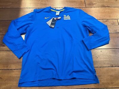 NIKE UCLA BRUINS FOOTBALL ON FIELD DRI FIT CREW PULLOVER BLUE XL NWT $80