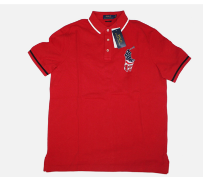 polo ralph lauren ポロシャツ ビックポニー USA国旗ホワイト POLO byRALPH LAUREN ポロシャツ USA アメリカ国旗 ビッグポニー