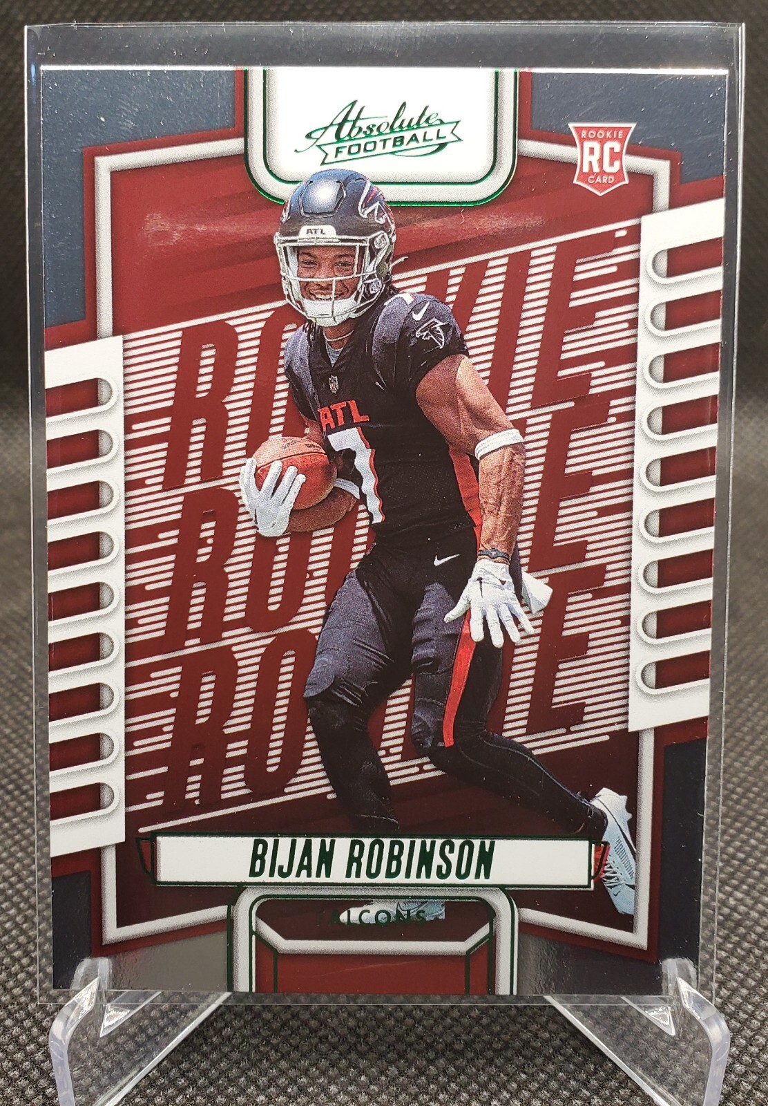 2023 Panini Absolute Green Foil Parallel Rookie RC #106 Bijan Robinson Falcons