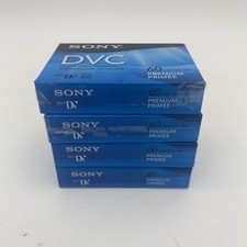  4 Sony DVC Digital Video Cassette Premium MiniDV Tape 60 min LP 90 New Sealed