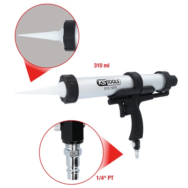 Druckluft-Kartuschen-Pistole 310 Ml - Ks Tools 515.1975-image