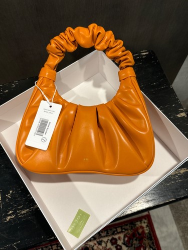 New JW Pei Orange Leather RUCHED GABBI HANDBAG Purse 2T03-3 Tags Dust Bag & Box