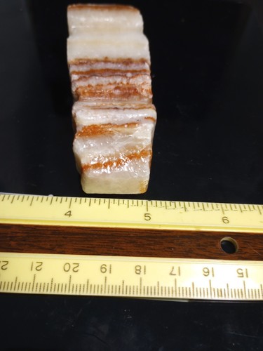 Pork Belly/Bacon Stone Rhodochrosite Marble And Quartz 3 1/2" - 第 3/12 張圖片