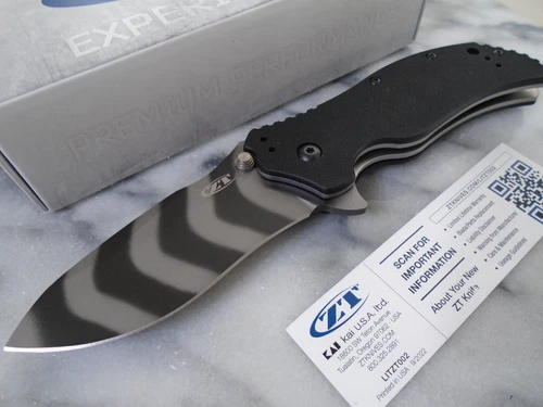 Zero Tolerance Assisted Open Pocket Knife ZT0350TS CPM S30V Steel G10 USA Stripe