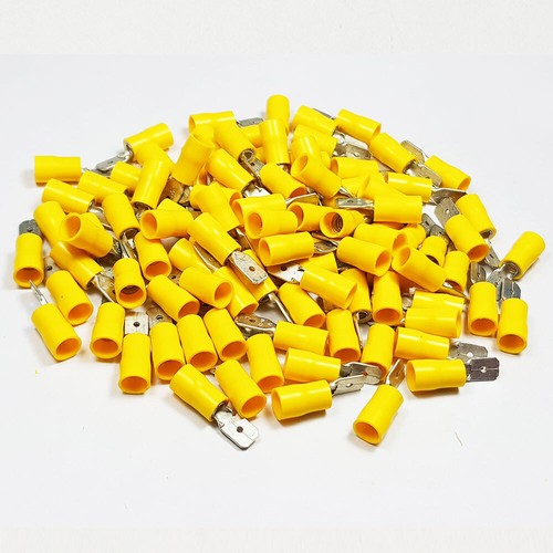Yellow Insulated Crimp Terminal Connectors Ring Fork Spade Bullet Pin Butt Blade - Picture 74 of 89
