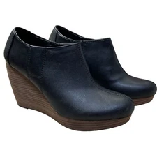 Dr. Scholl's Harlin Wedge Bootie Women's Black Round Toe Size 9M