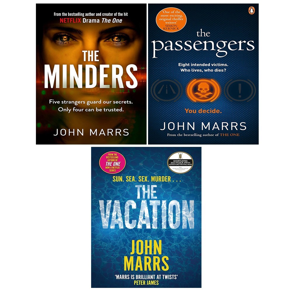John Marrs Collection 3 Books Set Minders Five strangers, Vacation, Passengers