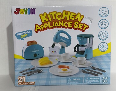 Joyin Play Kitchen Toys, Pretend Play Kitchen Appliances Toy Set with Coffee Mak