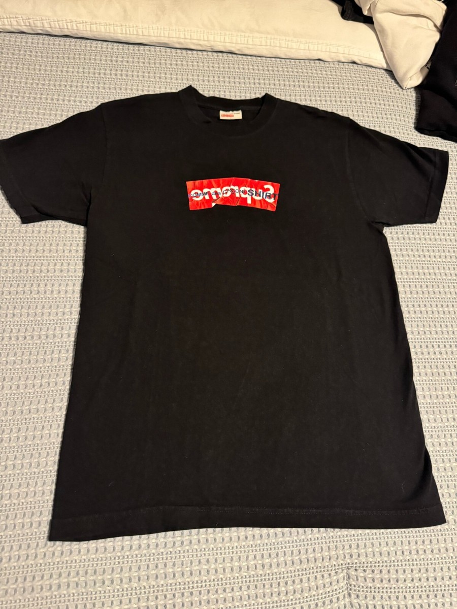 Supreme x CDG Comme des Garcons Box Logo Tee - Size Large - SS17