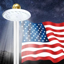 Solar Powered Flag Pole Light 26 LED USA Night Super Bright Flagpole HOT SALE