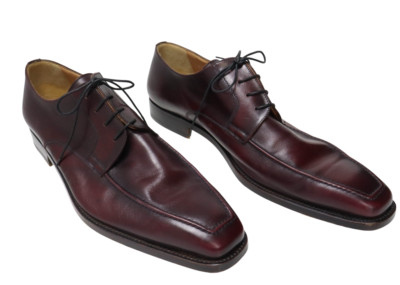 Moreschi Schuhe Herren (US) 13 Weinrot Niedriges Top Schnürer Leder Kleid Derby