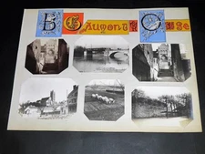 Beaumont-Sur-Oise 6 Original Photographs Illustration Decors Manuscripts 1900