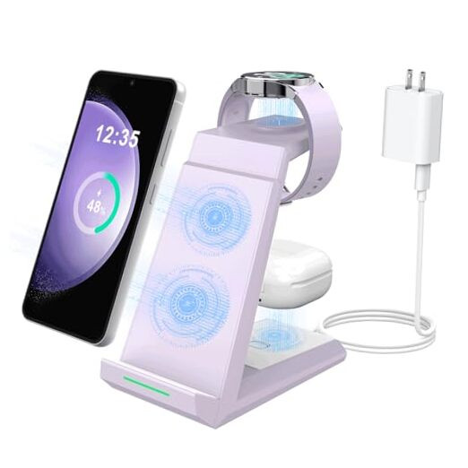 Wireless Charger for Samsung Charging Station,  3 in 1 Charging Station for