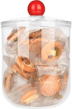 47oz Clear Plastic Candy Jar with Lid   Airtight Multi-Purpose Storage for